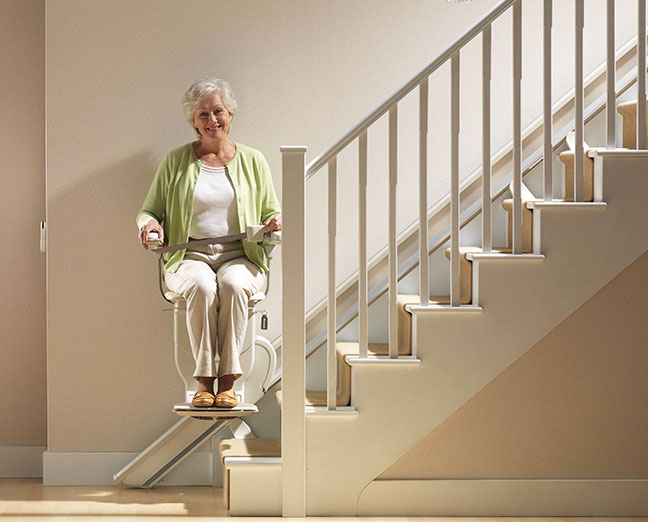 stairlift gliding upstairs