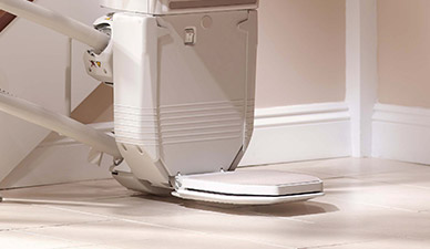 stannah sofia model with Footrest covered in anti-slip material