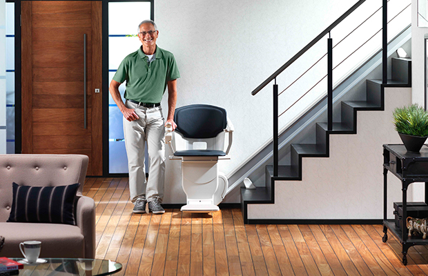 straight stairlift wide seat